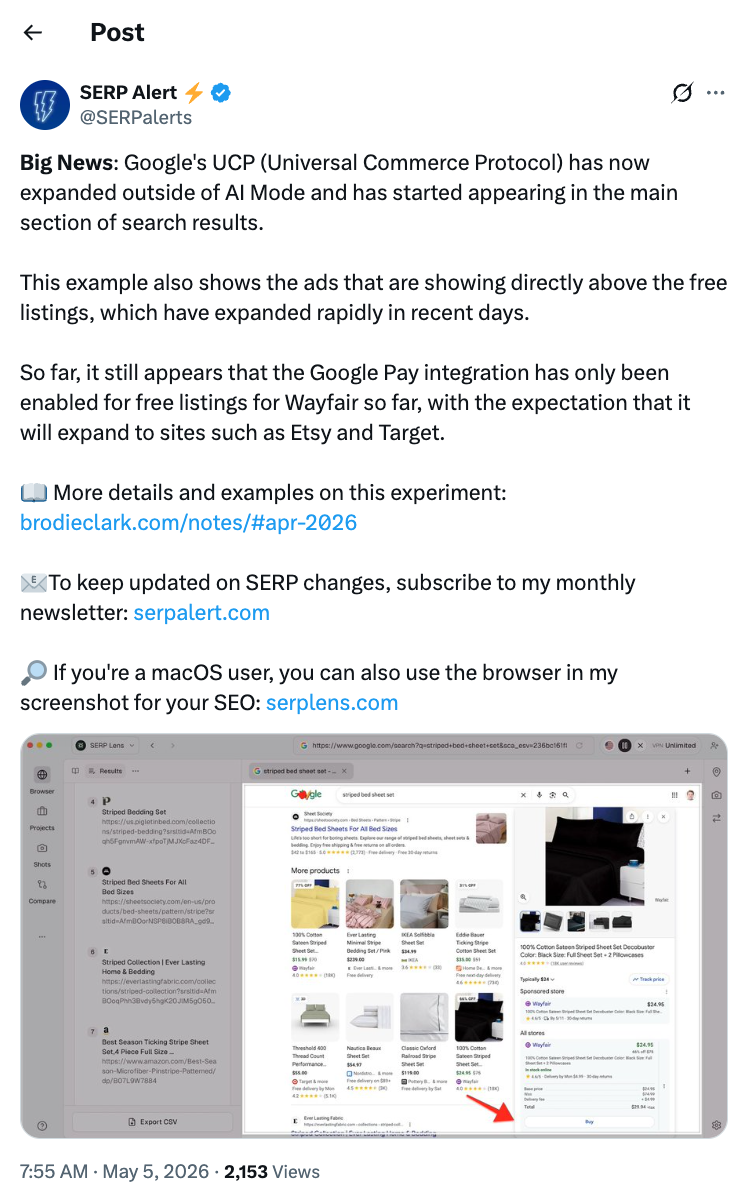 Google’s Universal Commerce Protocol Unveils Game-Changing Features Right on the Main SERP—What This Means for Your Online Shopping Experience