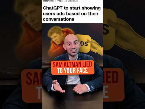 ChatGPT Ads Were Always Coming. Here's Why. #shorts