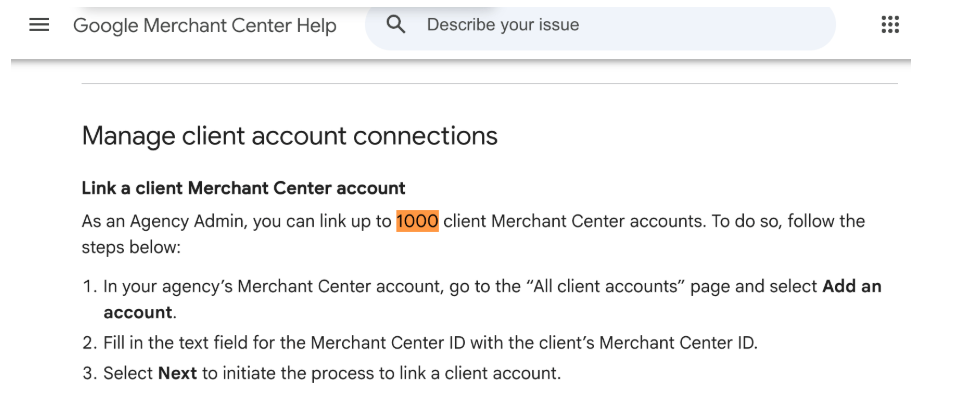 Unlock Massive Growth: Google Merchant Center for Agencies Now Allows 1,000 Linked Accounts—What This Means for Your Business!
